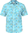 Men's Bright Hawaiian Shirts for Spring Break and Summer - Horizontal Stretch Aloha Shirt for Guys