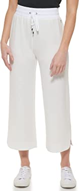 Calvin Klein Women's Petite Washed French Terry Stretch Pants