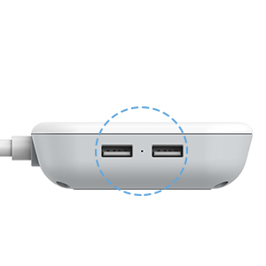 power strip with 2 USB ports