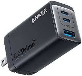 Anker USB C Charger, Anker 735 Charger GaNPrime 65W, PPS 3-Port Fast Compact Foldable Wall Charger for MacBook Pro/Air, iPad Pro, Galaxy S22/S21, HP Spectre, Note20/10+, iPhone 13/Pro, Pixel, and More