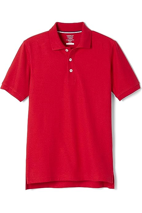 Boys' Short Sleeve Pique Polo Uniform Shirt (Standard & Husky)