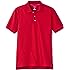 French Toast Boys' Short Sleeve Pique Polo Uniform Shirt (Standard & Husky)