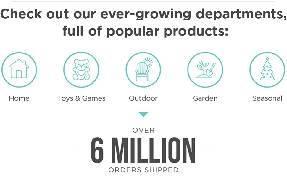 Home toys and games garden and outdoor seasonal 6 million customers served 