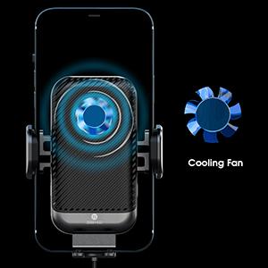 wireless car charger with cooling fan,car phone holder mount charger,wireless charger for car