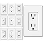 [10 Pack] BESTTEN 15 Amp Decorator Wall Receptacle Outlet with Screwless Wallplate, Non-Tamper-Resistant, 15A/125V/1875W, for Residential and Commercial, UL Listed, White