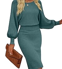 Puff Sleeve Midi Dress