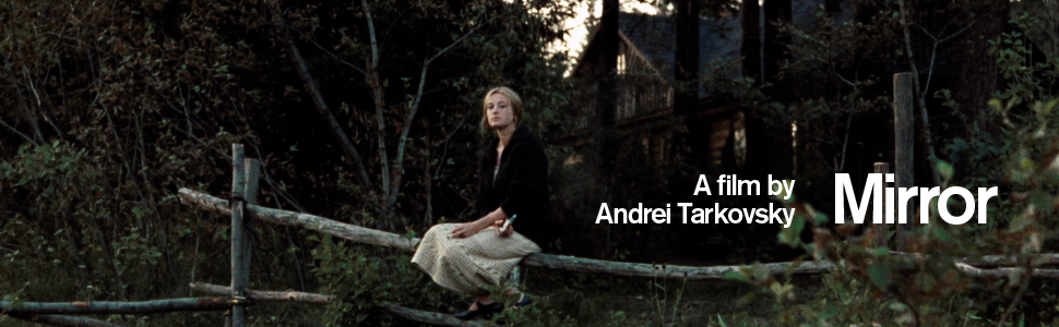 Mirror title banner: A woman sits on the fence in front of her rural house looking into the distance