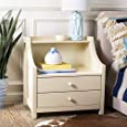 Safavieh Home Collection Ellie 2 Drawer Nightstand, White