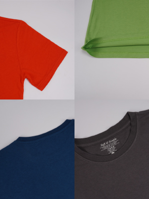 Soft & Simple different angles of bamboo unisex t shirts