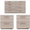 Home Square 3 Piece Bedroom Set with 8 Drawer Dresser and Two 2 Drawer Nightstand in Truffle