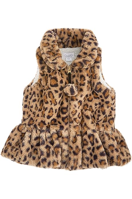 BROWN FAUX LEOPARD VEST L, 4-5t, 11080062B-L