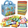 TEYTOY Baby Toy Zoo Series 26pcs Soft Alphabet Cards with Cloth Bag for Over 0 Years