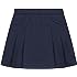 Nautica Girls' School Uniform Pleated Pull-on Scooter Skirt with Undershorts, Knit Waistband & Functional Pockets