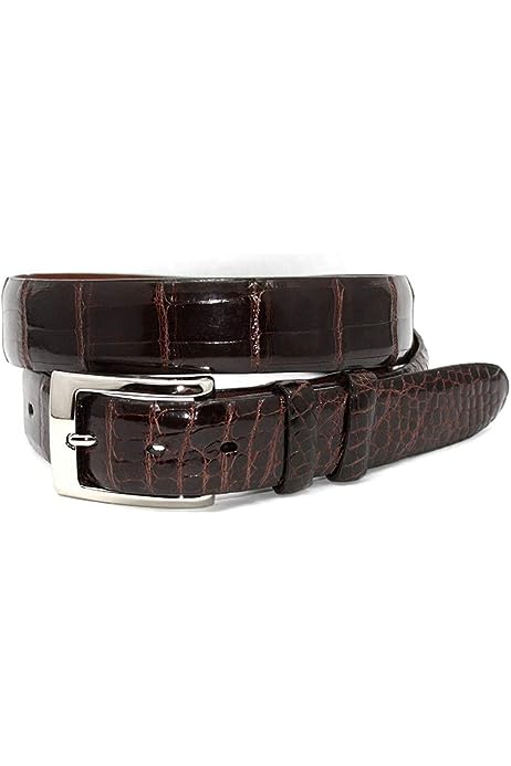 Genuine American Alligator Belt - Brown