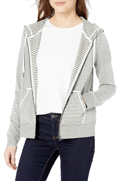 Women's Terry Cotton and Modal Full-Zip Hooded Sweatshirt