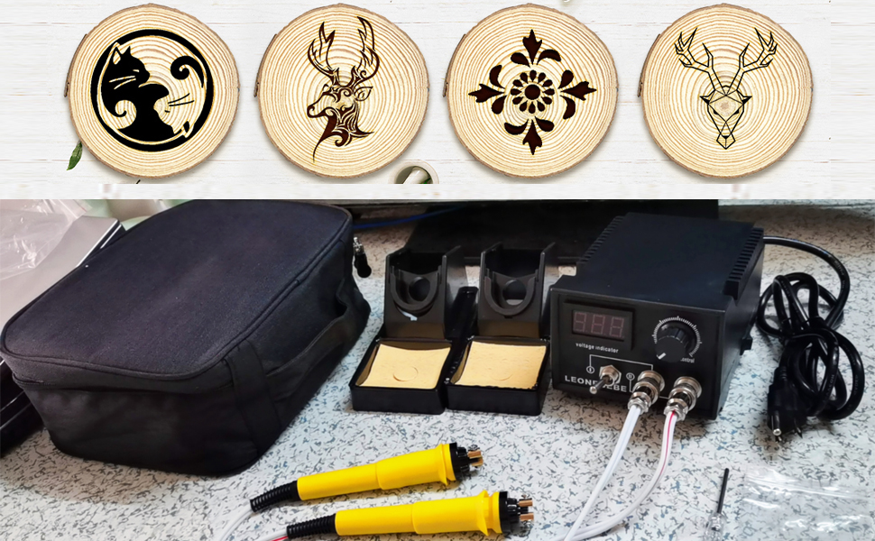 60W 110V Wood Burning Tool Pyrography Machine Gourd Craft Wood Burning Kits Electric Pyrography Tips