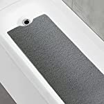 Bathtub Mat Non Slip Shower Mat Soft PVC Loofah Bath Tub Mats for Bathroom 16&quot;x40&quot;, Grey