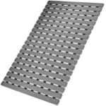 MBOSS Bath Tub Shower Mat Non Slip Bathtub Mats for Bathroom Shower Floor Mat Bath Mats for Shower Tub Anti Slip Shower Mat with Drain Hole and Large Suction Cups, 27.5 X 15.7 Inch (Grey)