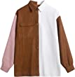 ZAFUL Womens Casual Plaid Shacket Button Down Collared Long Sleeve Shirts Fall Jacket 2022 Shackets with Pockets