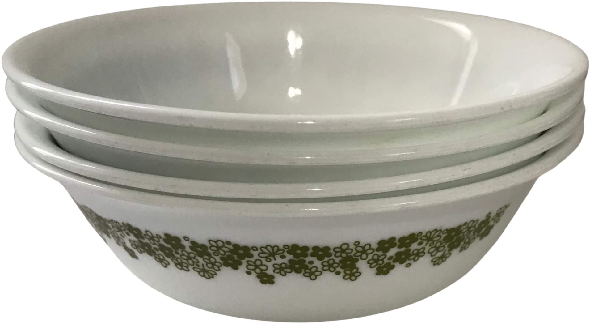 Corelle Spring Blossom (Crazy Daisy) Coupe Cereal/Soup Bowl - Four (4) Bowls