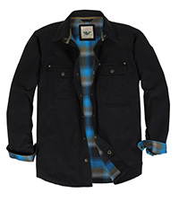 Gioberti Men''s 100% Cotton Brushed and Soft Twill Shirt Jacket with Flannel Lining