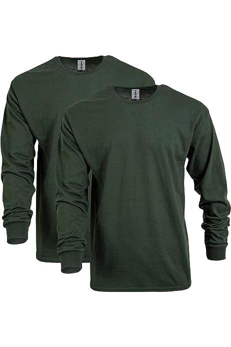 Adult Heavy Cotton Long Sleeve T-Shirt, Style G5400, 2-Pack