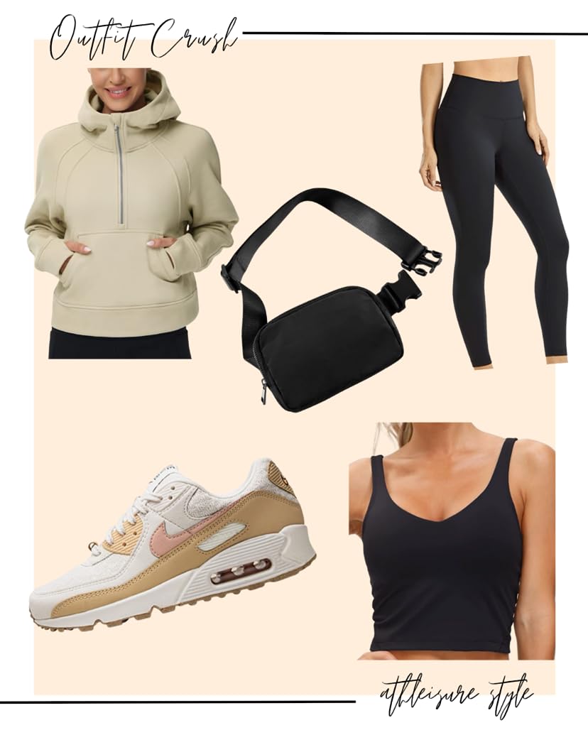 Neutral athleisure outfit idea