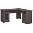 Bush Furniture Cabot L Shaped Computer Desk, Heather Gray