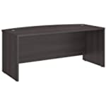 Bush Business Furniture Studio C 72W x 36D Bow Front Desk in Storm Gray