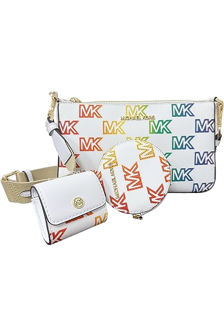 Jet Set Price Medium Crossbody W Tech Accessories Rainbow MK Logo