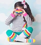 Jefferies Socks Girls Rainbow Striped Knee High Socks 4 Pair Pack