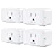 Govee Smart Plug, WiFi Bluetooth Outlets 4 Pack Work with Alexa and Google Assistant, 15A WiFi Plugs with Multiple Timers, Govee Home APP Group Control Remotely, No Hub Required, ETL&FCC Certified