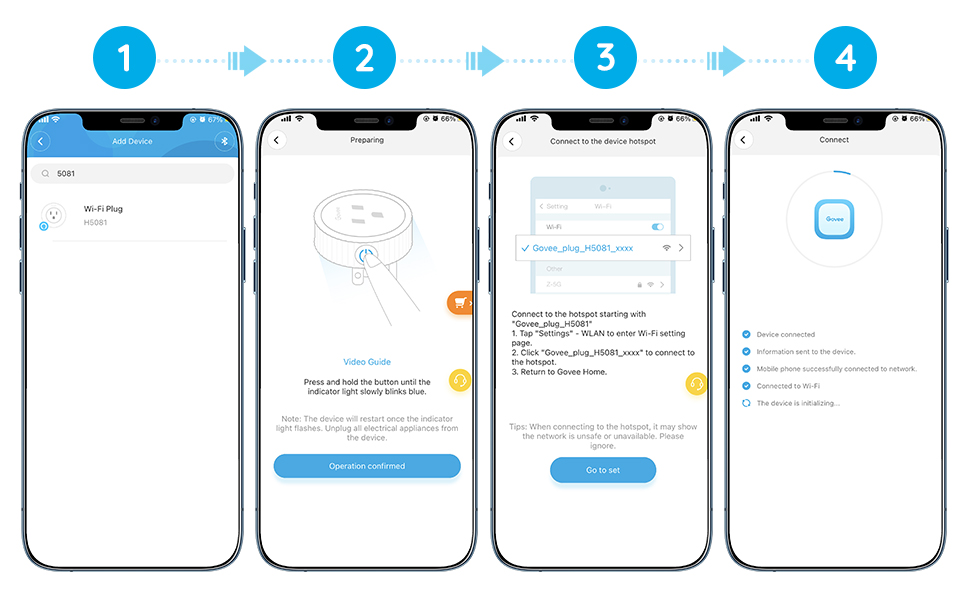 Govee Smart Plug  Connect Description