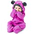 Fleece Baby Bunting Bodysuit – Infant One Piece Kids Hooded Romper Outerwear Toddler Jacket