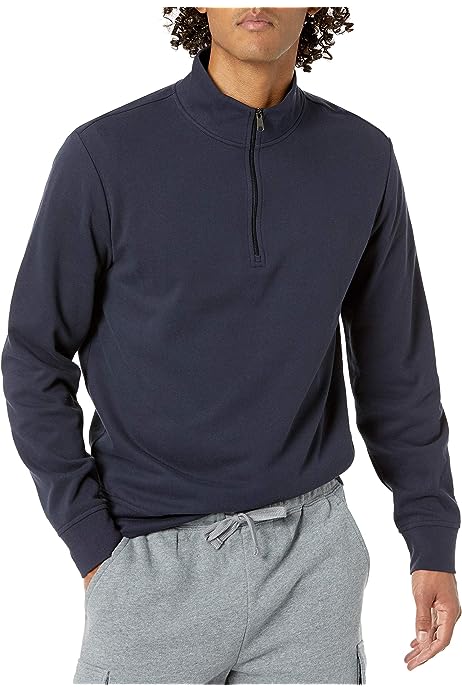 Men's Lightweight French Terry Quarter-Zip Mock Neck Sweatshirt