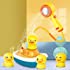 Baby Bath Toys for Toddler - Sprinklers Shower Head Water Spray Bathtub Toy, Electric Yellow Duck Floating Boat Water Toys Pl