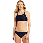 TYR Women&#39;s Durafast Diamondfit Workout Bikini for Swim Racing and Training, Navy, Small