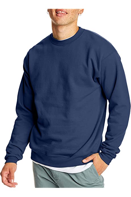 Men's Sweatshirt, EcoSmart Fleece Crewneck Sweatshirt, Cotton-Blend Fleece Sweatshirt, Plush Fleece Pullover Sweatshirt