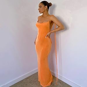 Orange Long Dresses