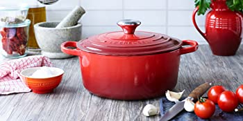 Le Creuset Dutch Oven shown in Cerise