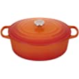 Le Creuset Enameled Cast Iron Signature Oval Dutch Oven with Lid, 8 Quart, Flame