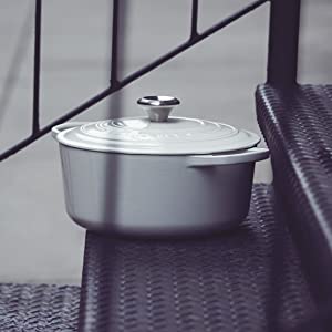 Le Creuset Dutch Oven shown in White