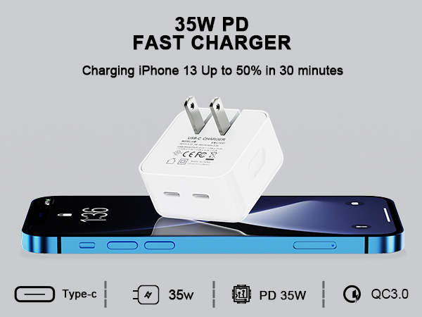 dual usb c wall charger