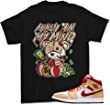 T-Shirt for Jordan 1 Mid Light Curry Cardinal Red