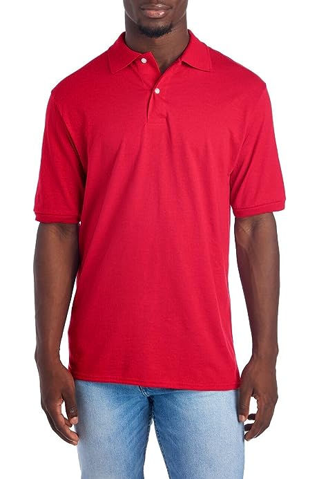 Men's Short Sleeve Polo Shirts, SpotShield Stain Resistant, Sizes S-5x