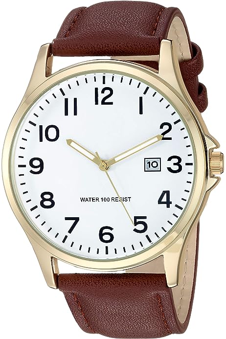 Men's Easy to Read Strap Watch