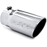 MBRP T5075 6&quot; O.D. 5&quot; Inlet 12&quot; Length T304 Stainless Steel Angled Rolled End Exhaust Tip