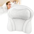 Bath Pillow for Tub Comfort Bathtub Pillow, Ergonomic Bath Pillows for Tub Neck and Back Support with 6 Suction Cups, Ultra-Soft 4D Air Mesh Design SPA Tub Bath Pillow for Women &amp; Men