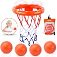 MARPPY Bath Toys, Bathtub Basketball Hoop for Toddlers Kids, Boys and Girls with 4 Soft Balls Set &amp; Strong Suction Cup, Bathtub Shooting Game &amp; Fun Toddlers Bath Toys for Boys or Girls