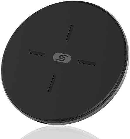 Wireless Charger SZSAGO 15W Max Fast Charge C1 Wireless Charging Pad Compatible with iPhone 13/13 Mini/13 Pro/13 Pro Max/12/11/X/8, Samsung Galaxy S21/20/Note 10, AirPods Pro etc(No AC Adapter)- Black